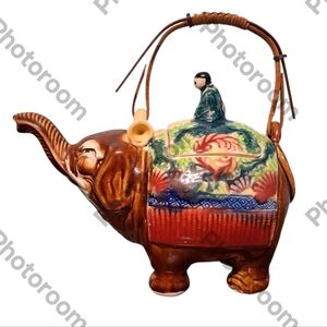 Colorful Ceramic Elephant Teapot - Decorative